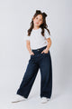 Turbo Shimmery Embroidered Wide-Leg Jeans For Girls