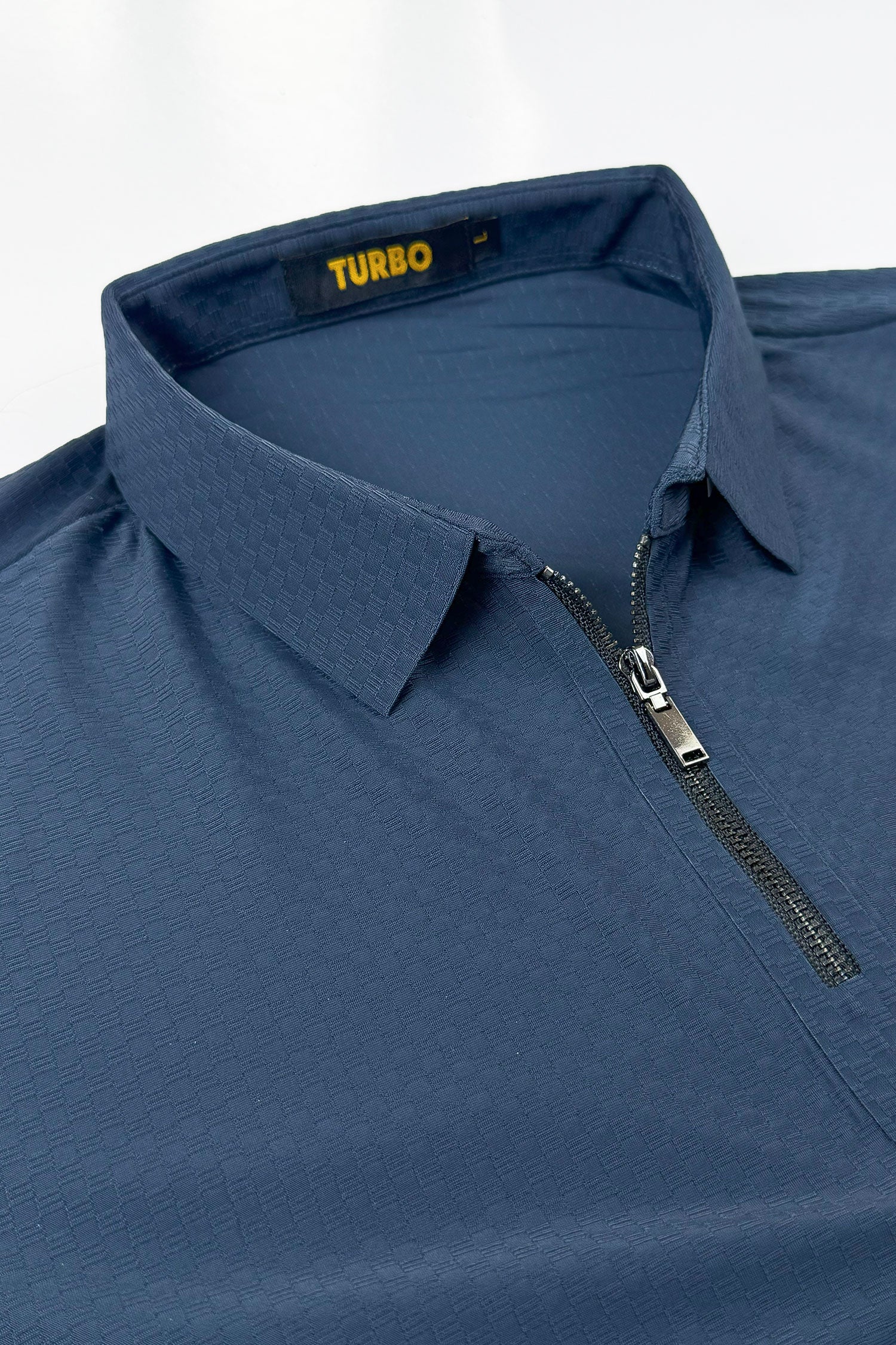 Turbo Abstract Symmetry Zip-Collar Men's Polo Shirt