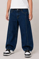 Turbo Front Line Denim Baggy Jeans For Boys