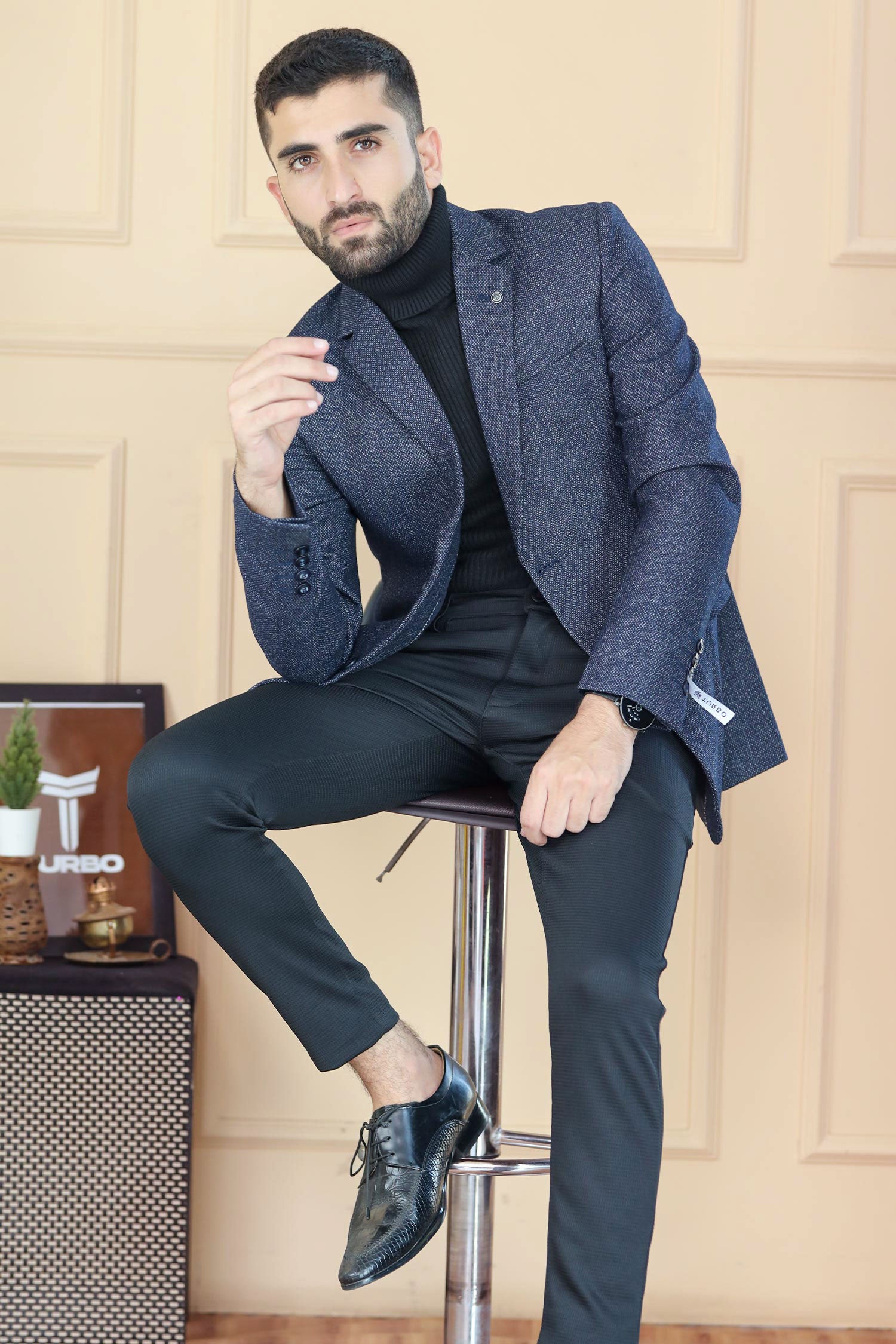 Classic Rich Premium Wool Blend Mens Casual Blazer