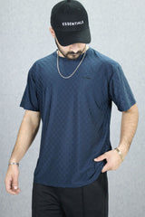 Turbo Checkered Pattern Crew Neck Tee