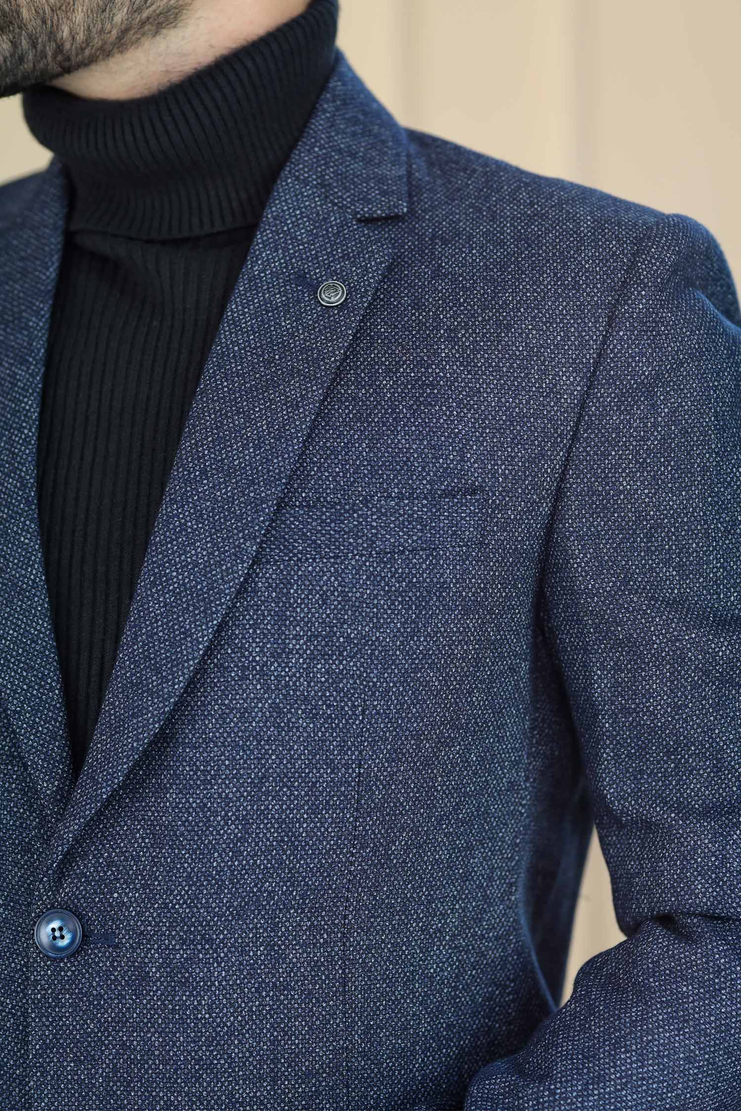 Classic Rich Premium Wool Blend Mens Casual Blazer