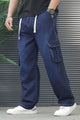 Turbo Casual Wear Multi-Pocket Denim Cargo Jeans