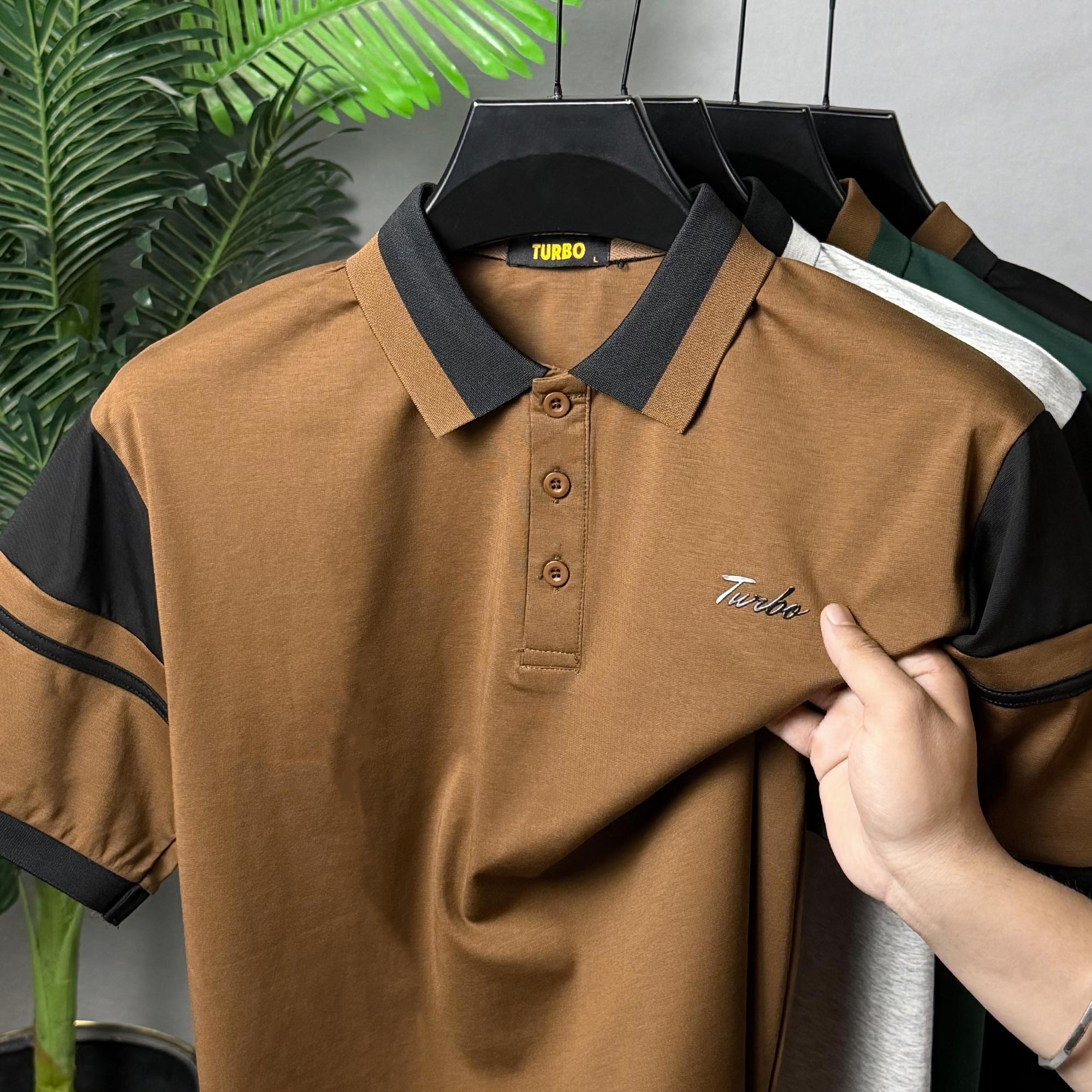 Turbo Casual Holiday Contrasted Men's Polo Shirt