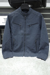 Self Shaded Men's Imported Suede Leather Jacket