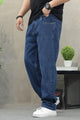 Turbo Classic Denim-Look Slim Fit Jeans In Dark Blue