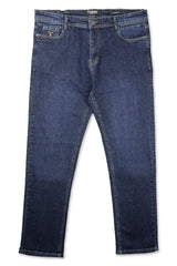 Big Size Skinny Fit Turbo Denim Jeans In Dark Blue