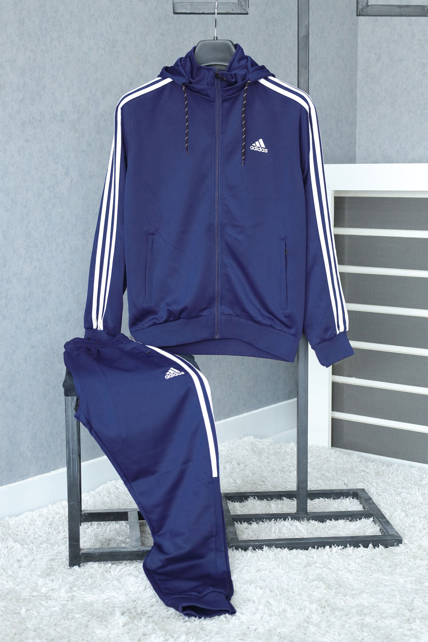 Adds Signature Slogan Sportswear Men Zipper Tracksuit