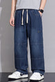 Turbo Style Cast Denim Cargo Jeans In Dark Navy
