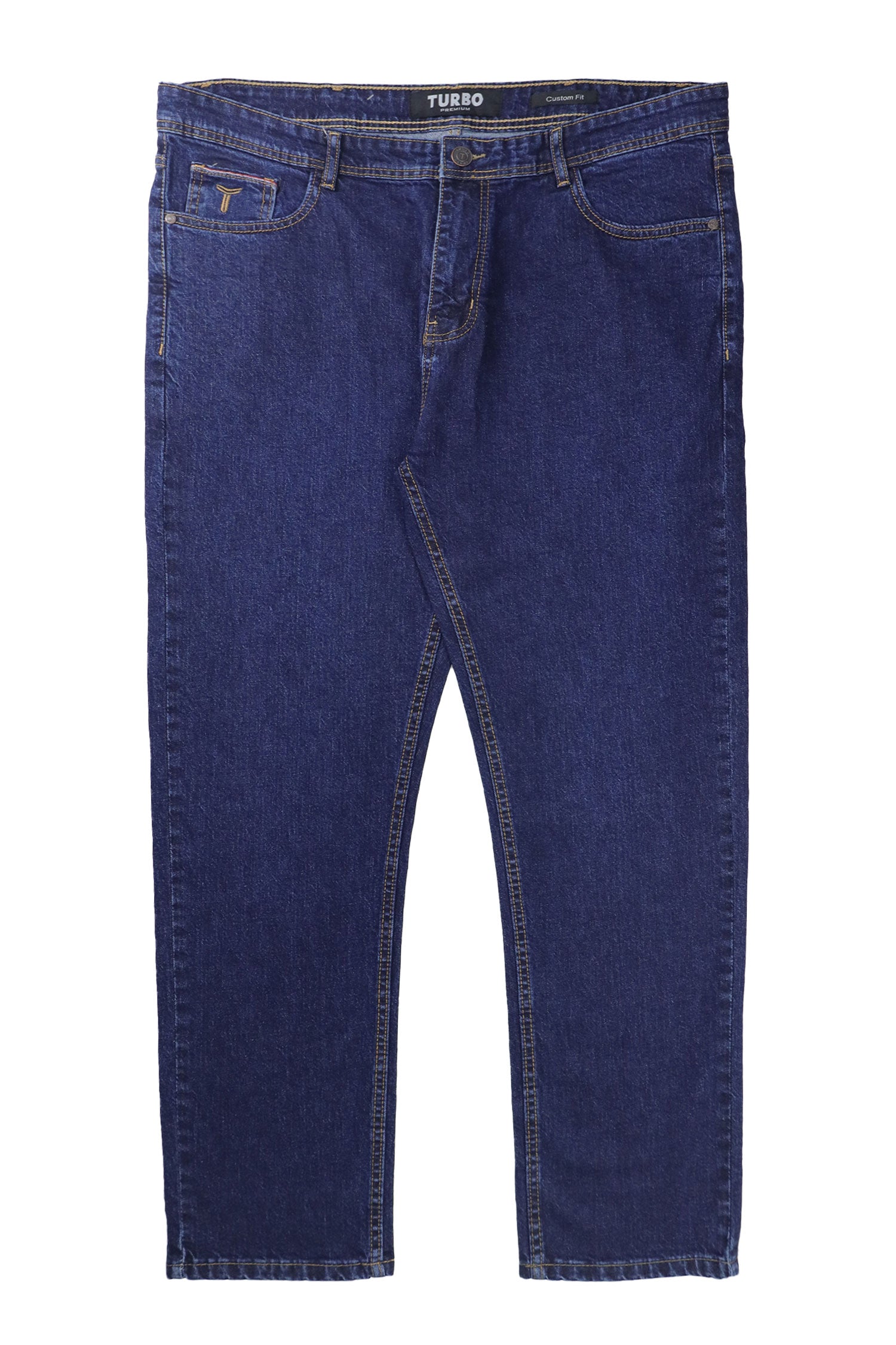Turbo Loose Fit Cozy Denim Jeans In Dark Blue