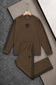 Adds Classic-Retro Lining Men's Co-Ord Set In Dark Brown