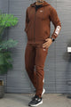 Nke Urban Edge Zipper Hooded Men's Co-Ord Set In Dark Camel