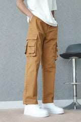 Turbo Hypemode Imp Cotton Cargo Trouser In Dark Camel