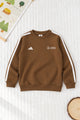 Adds Blokecore Aesthetic Quarter Round Neck Kid's Sweatshirt In Brown