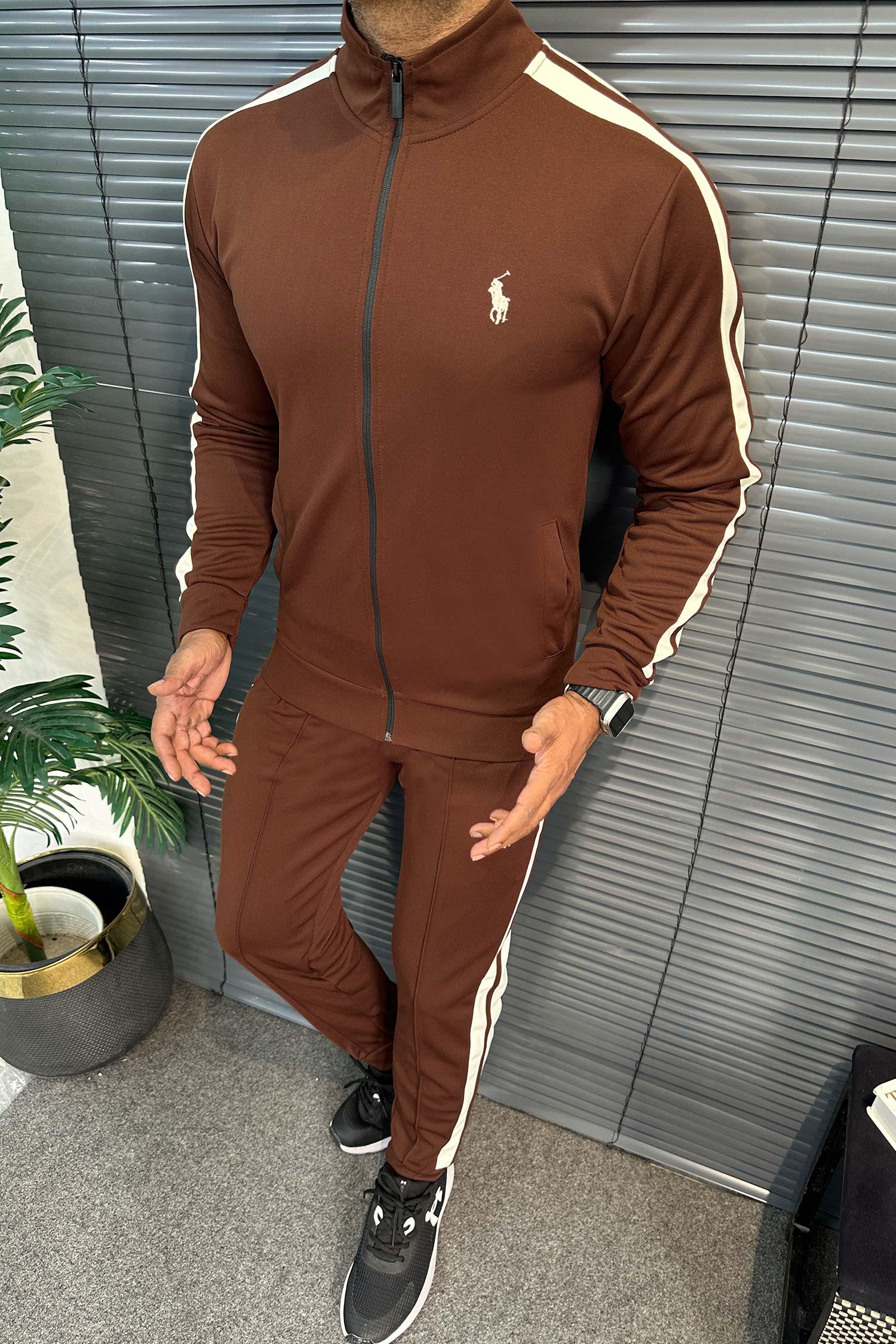 Polo Pony Style Side Stripe Men's Co-Ord Set