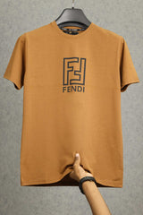 Fndi Labyrinth Monogram Classic Crew Neck Tee