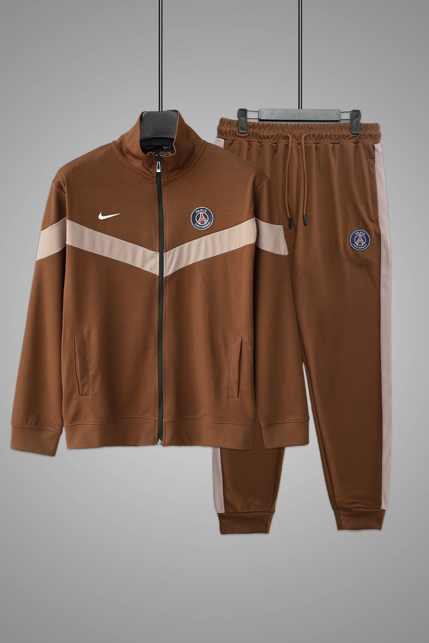 Nke Diagonal V Panel Signature Full Zipper Tracksuit