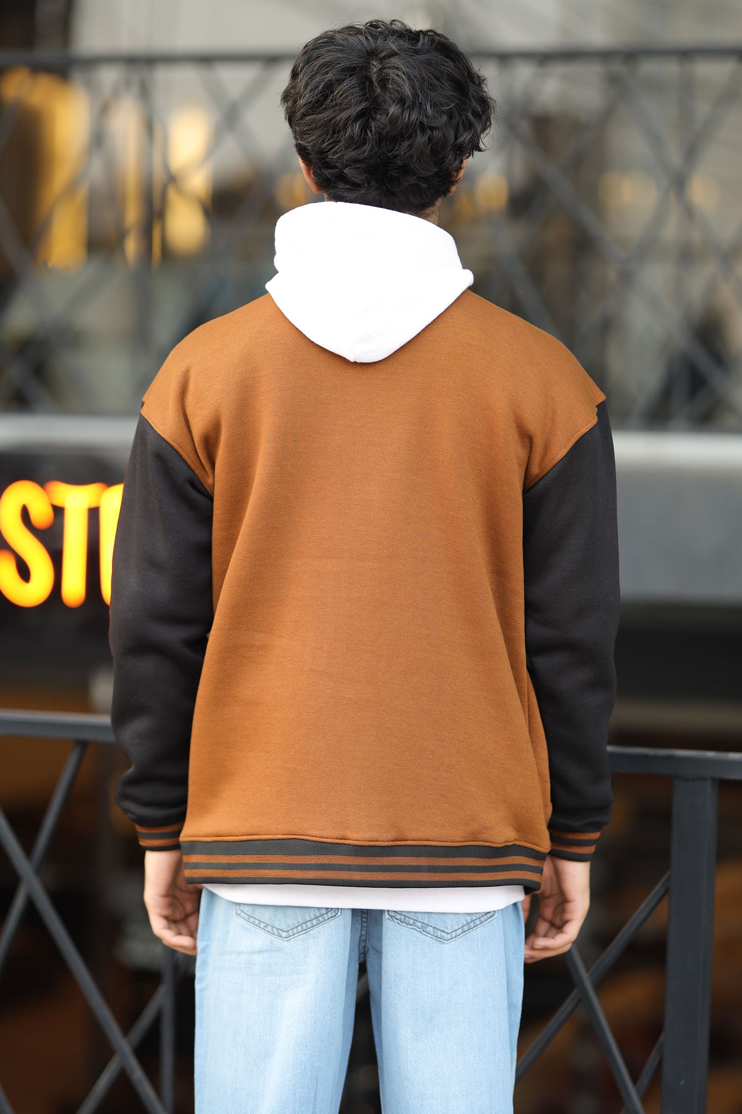 Turbo Button Style Men's Varsity Jacket