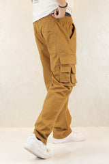 Turbo Hypemode Imp Cotton Cargo Trouser In Dark Camel