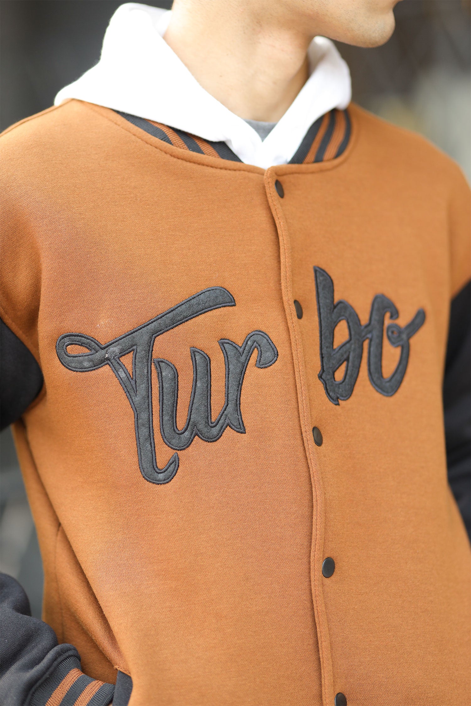 Turbo Button Style Men's Varsity Jacket