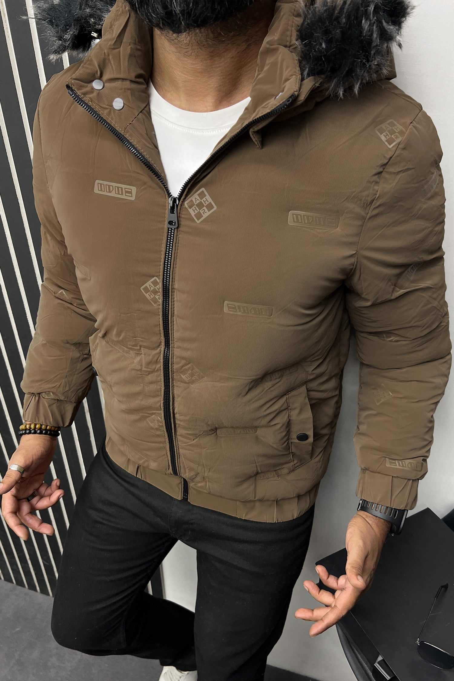 Feel Good Branded Hood Style Imported Puffer Jacket