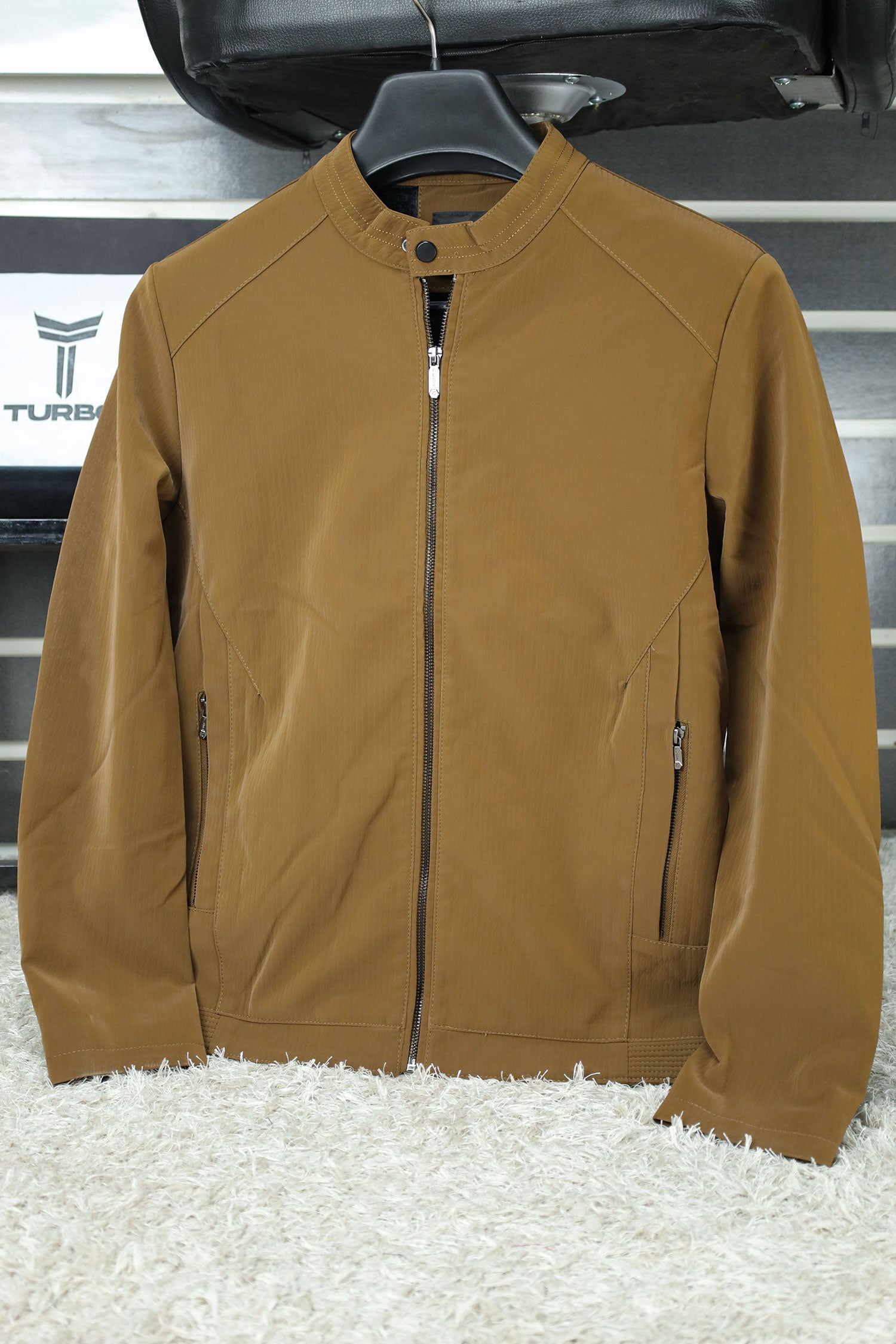 Elegant Plain Men's Imported Suede Leather Jacket