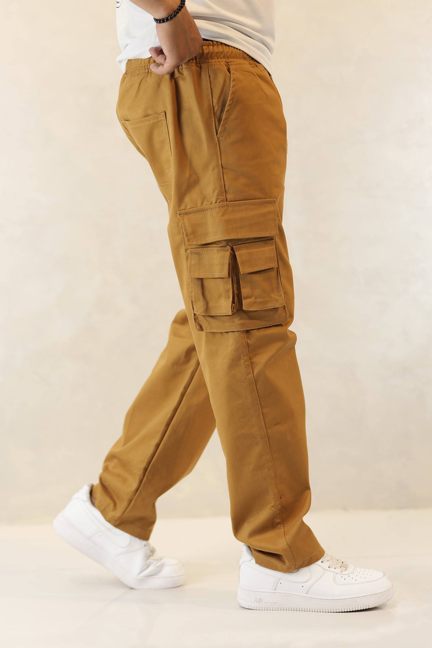 Turbo Hypemode Imp Cotton Cargo Trouser In Dark Camel