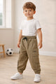 Turbo Casual Cargo Kids Trousers For Boys In Dark Camel