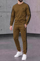 Polo Signature Side Stripe Men's Co-Ord Set Dark Camel