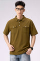 Turbo Classic Button Placket Men's Polo Shirt