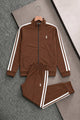 Polo Pony Style Side Stripe Men's Co-Ord Set In Dark Camel