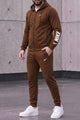 Nke Urban Edge Zipper Hooded Men's Co-Ord Set In Dark Camel