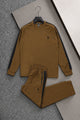 Polo Signature Side Stripe Men's Co-Ord Set In Dark Camel