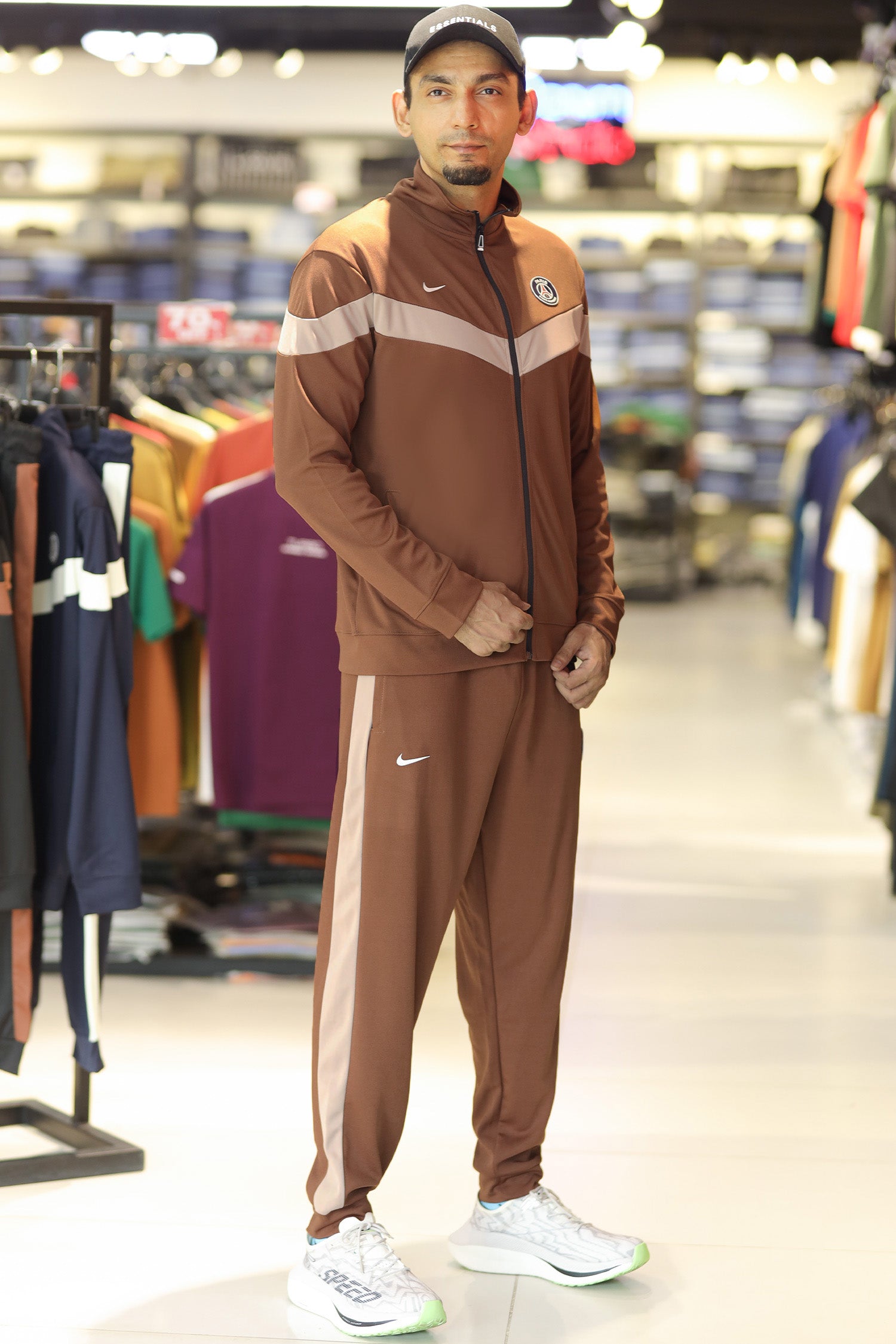 Nke Diagonal V Panel Signature Full Zipper Tracksuit