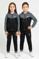 Nke Sportswear Tech Full-Zip Unisex Younger Kids Tracksuit In Dark Grey&Black