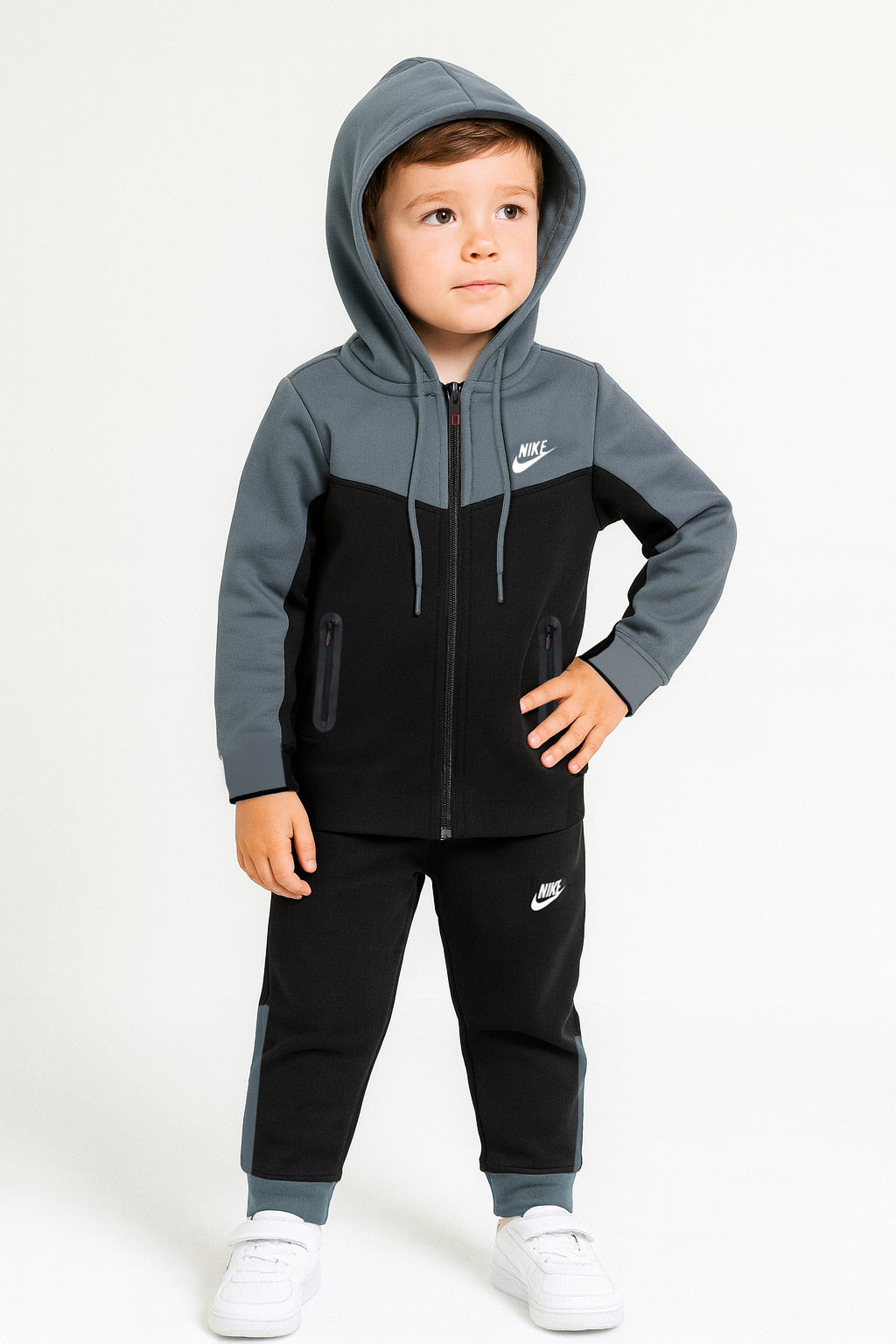 Nke Sportswear Tech Full-Zip Unisex Younger Kids Tracksuit