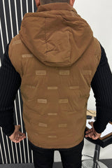 Trendy Bubble Quilted Detachable Hood Imported Men's Gilet