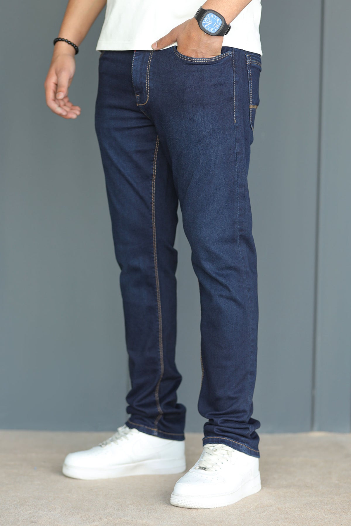 Studio Style Slim Fit Turbo Jeans In Dark Navy