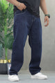 Turbo Casual Streetwear Denim Baggy Jeans In Dark Navy