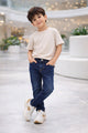 Turbo Little Explorer Jeans For Boys In Navy Blue