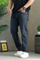 Turbo Casual Core Straight Denim Jeans In Dark Navy