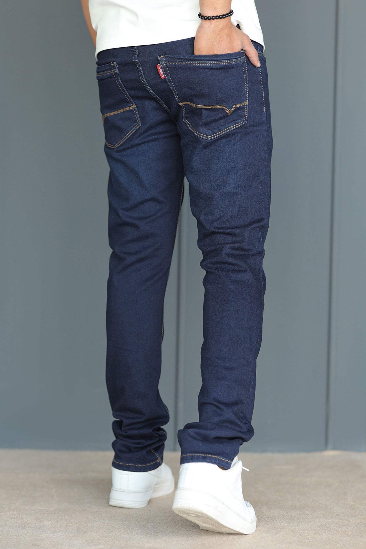 Studio Style Slim Fit Turbo Jeans In Dark Navy