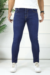Turbo City Crop Ankle Fit Jeans In Dark Navy