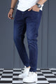Slimline Fade Turbo Ankle Fit Jeans In Dark Navy