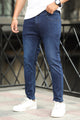 Slimline Fade Turbo Ankle Fit Jeans In Dark Navy