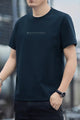 Mens Natural Fit Round Neck T-shirt In Dark Navy