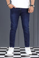Street Style Turbo Ankle Fit Jeans In Dark Navy