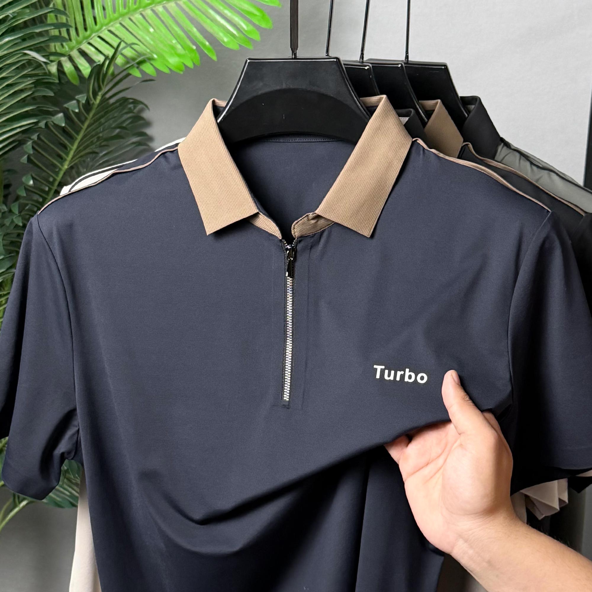 Turbo Dubilo Zipper Imp Silk Polo Shirt