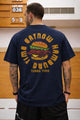 Men's Time Eat Now Typography Graphic Tee In Dark Navy