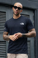 Nrth Fce Simple Dome Imp Dry-Fit Tee In Dark Navy